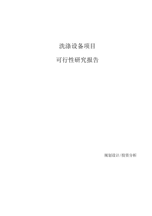 洗涤设备项目可行性研究报告参考模板.docx