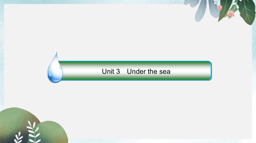 高考英语大一轮复习Unit3Underthesea课件新人教版选修7