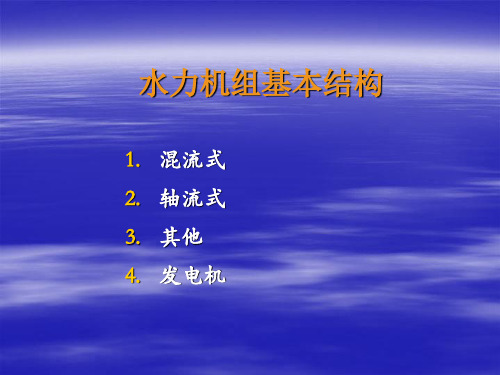 水利发电水轮机结构件图解说明