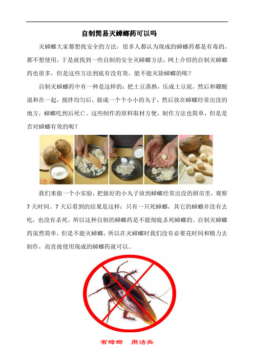 自制灭蟑螂药方法 洗洁精自制灭蟑螂药