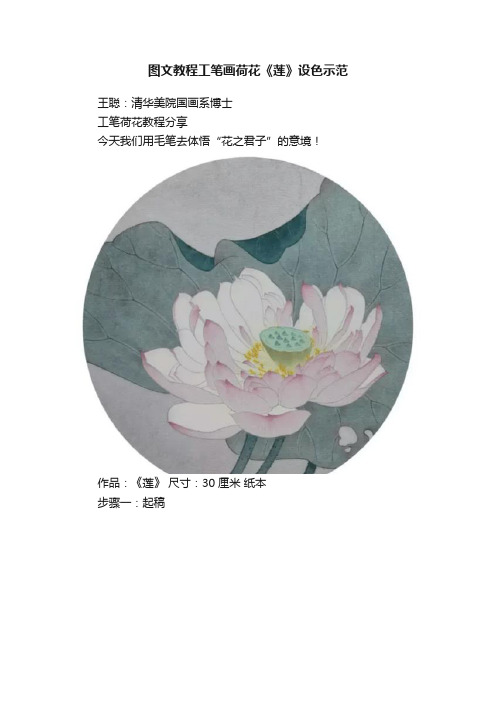 图文教程工笔画荷花《莲》设色示范