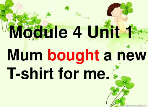 新外研版五年级英语上册M4U1 Mum bought a new T-shirt for me.课件