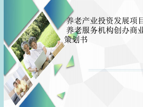 养老产业投资发展项目 养老服务机构创办商业计划书(页)PPT(页)PPT