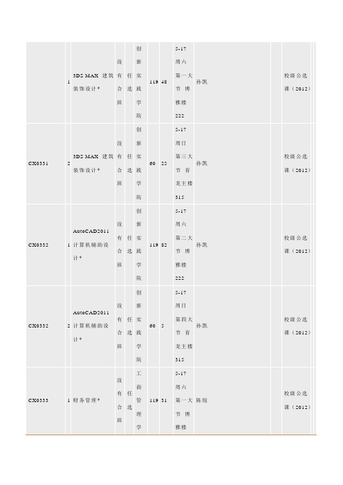 辽工大选修课课表 (1)