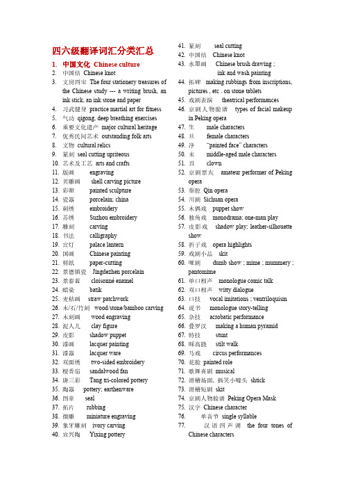 四六级翻译词汇分类汇总(1)(1)