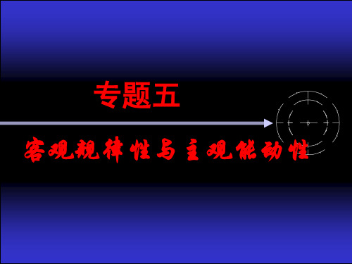 马克思主义哲学——客观规律性与主观能动性