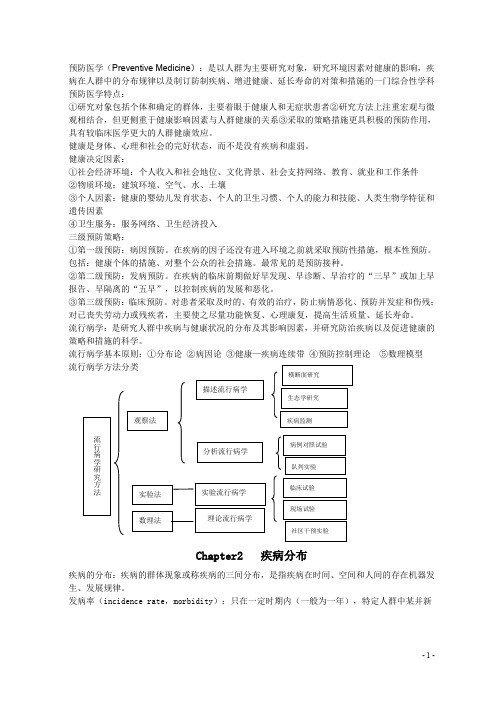 预防医学复习知识点(南中医-自己整理)