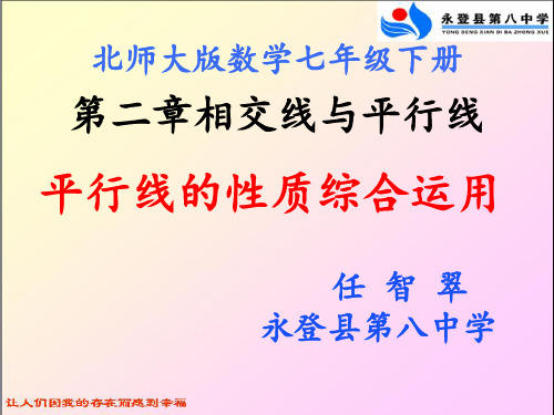 北师大版七年级下册数学《平行线的性质综合应用》课件(22)