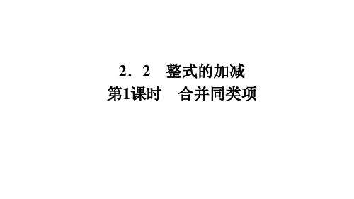 人教版七年级上册数学作业课件 第二章 整式的加减 整式的加减 第1课时 合并同类项