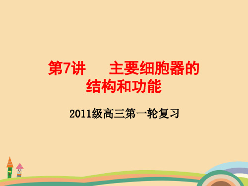 高一生物主要细胞器的结构和功能PPT优秀课件