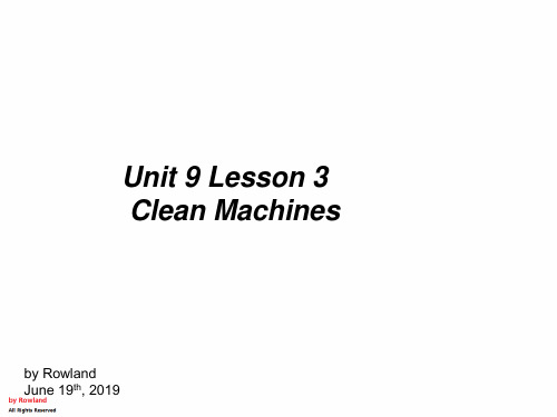 北师大高中英语Unit9 Lesson3 Clean Machines Language Points