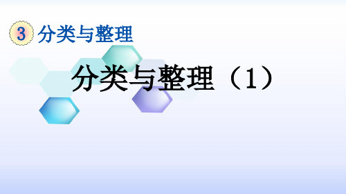 人教版一年级数学下册第三单元《分类与整理》