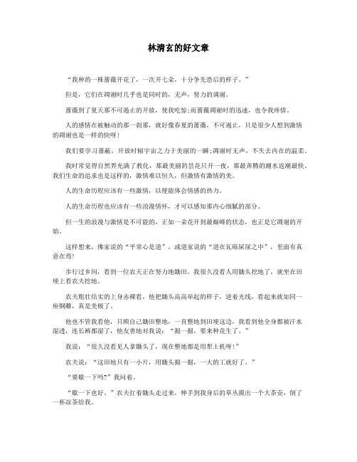 林清玄的好文章