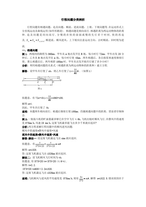 行程问题分类例析