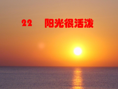 五年级上册语文课件-6.22 阳光很活泼｜西师大版 (共19张PPT)