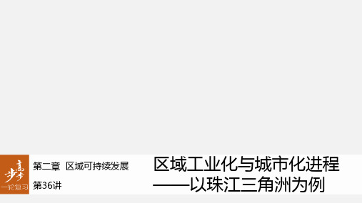 高考地理 一轮复习 第36讲 区域工业化与城市化进程-以珠江三角洲为例 湘教版必修3