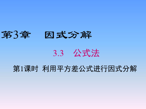 湘教版数学七年级下册3.3《利用平方差公式进行因式分解》课件 (共17张PPT)