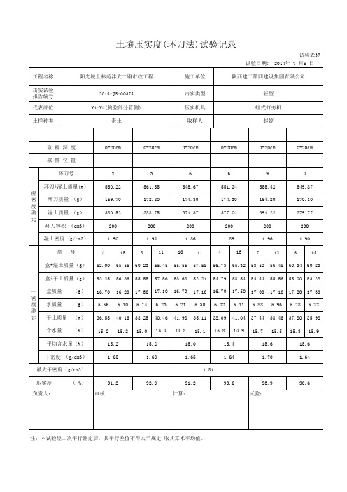 环刀压实度 Y1-Y4