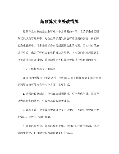 超预算支出整改措施