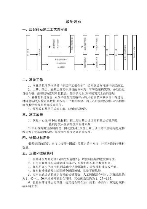 级配碎石施工工艺及方法