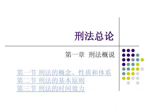 1 刑法总论