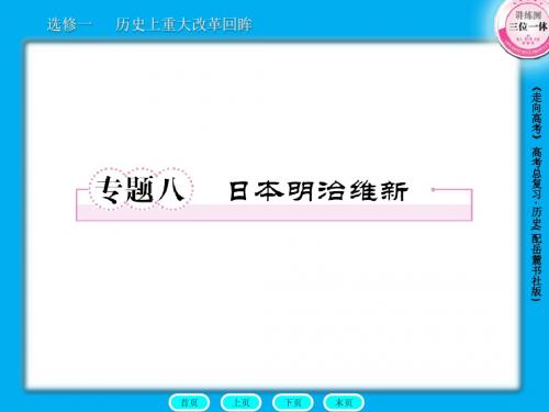 高三历史总复习课件：选1-8日本明治维新