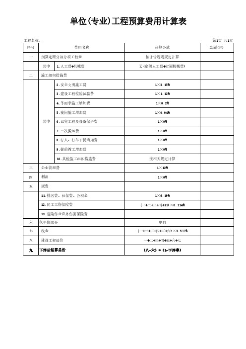 基坑支护及土方清单(招标)