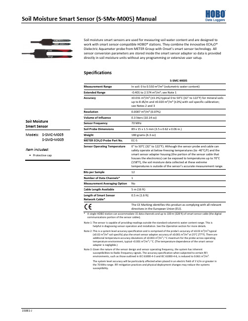 Soil Moisture Smart Sensor (S-SMx-M005) Manual