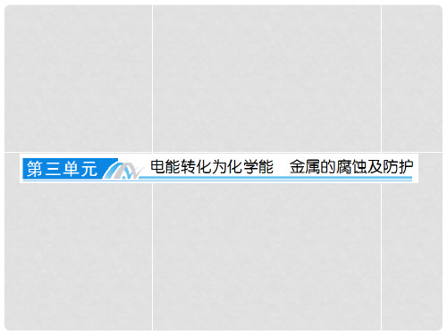 高考化学总复习 专题十七《电能转化为化学能金属的腐蚀及防护》课件 苏教版