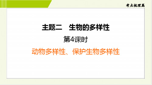 2024年中考生物总复习考点梳理第4课时动物多样性、保护生物多样性