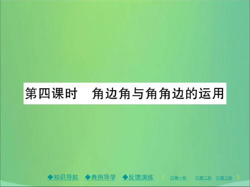 2019年八年级数学上册13.2三角形全等的判定第4课时华东师大版
