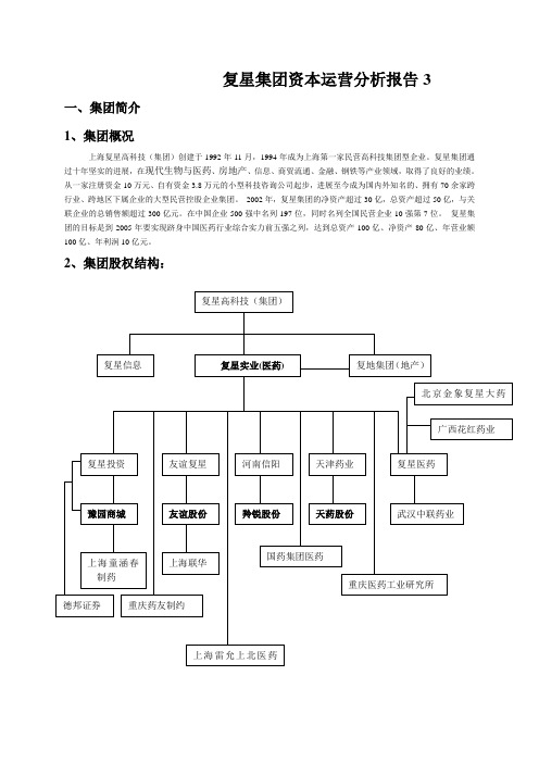 复星集团资本运营分析报告3