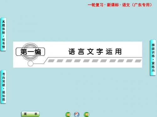 广东高考语文一轮复习识记现代汉语普通话常用字的字音ppt课件