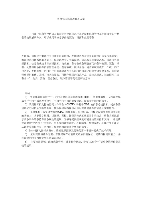 可视化应急管理解决方案_0(可编辑修改word版)