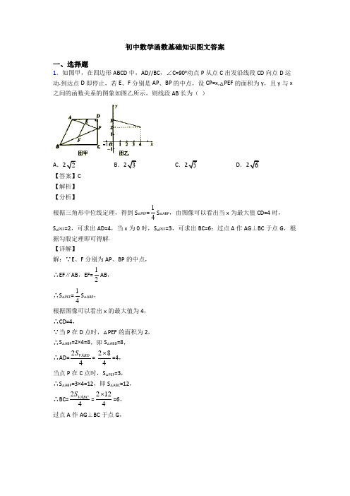 初中数学函数基础知识图文答案