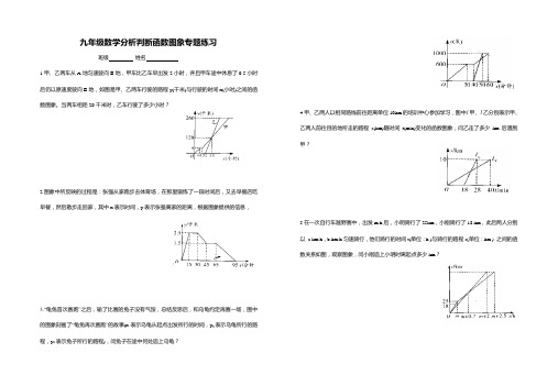 九年级中考数学五个专题练习汇总