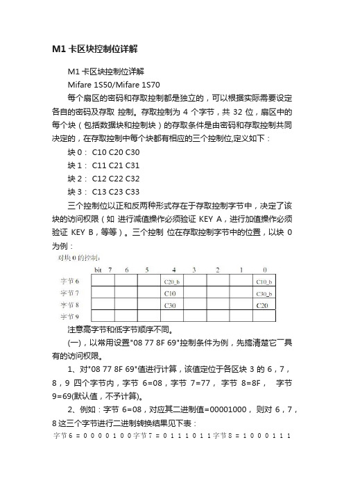 M1卡区块控制位详解