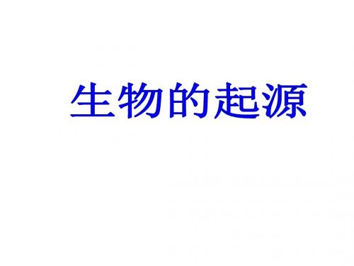 人教版生物八年级下册教学课件 7.3.1 地球上生命的起源 (共20张PPT)