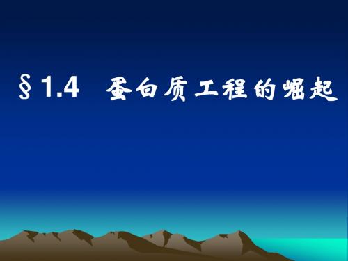 3、1.4《 蛋白质工程的崛起》ppt