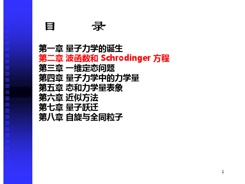 第二章 波函数和 Schrodinger 方程