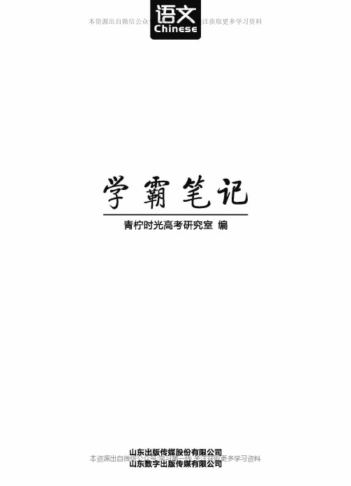 _高考学霸笔记 语文(二)