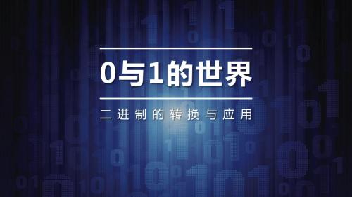 沪科版高中信息技术必修-信息技术基础：二进制的转换与应用