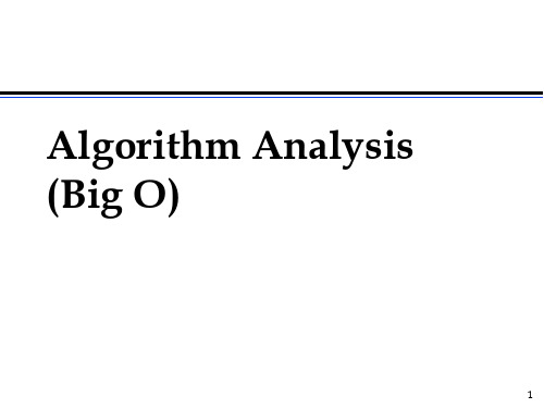 Algorithm Analysis (Big O)