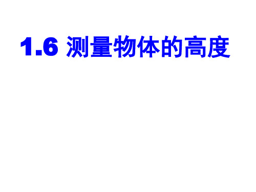 北师大版九年级数学下册1.6利用三角函数测高教学课件