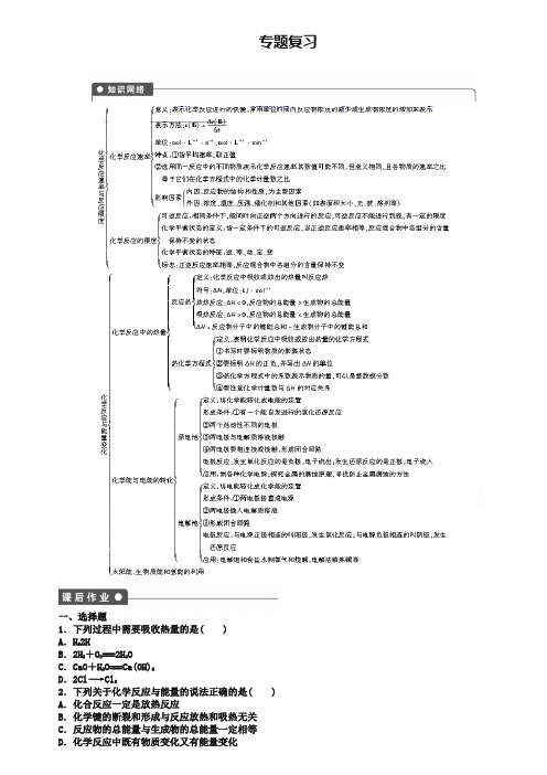 【新步步高 学案导学设计】2018-2019学年高中化学(苏教版,必修2)课时作业 专题2化学反应与能量转化 专题