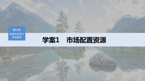 2019-2020学年新素养导学同步人教版老课标高中政治必修1第四单元  第九课  学案1