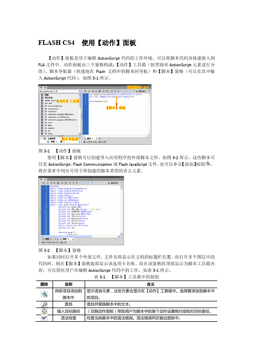 FLASH CS4  使用【动作】面板