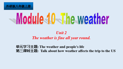 Module 10 Unit 2 The weather is fine all 英语八年级上册