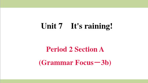 人教版七年级下册英语 Unit 7 Period 2 Section A (Grammar Focus-3c) 课后习题重点练习课件