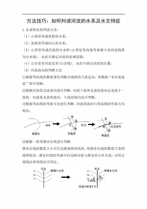 2020年高考地理专题复习-如何判读河流的水系及水文特征-